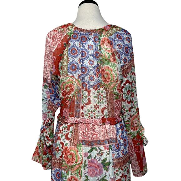 NWT Zara SZ M Multicolor Flowy Dress - Picture 6 of 8